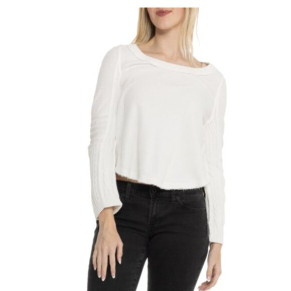 Free People WE THE FREE Swinging Cable Cuff Long Sleeve Shirt XS - Picture 10 of 10